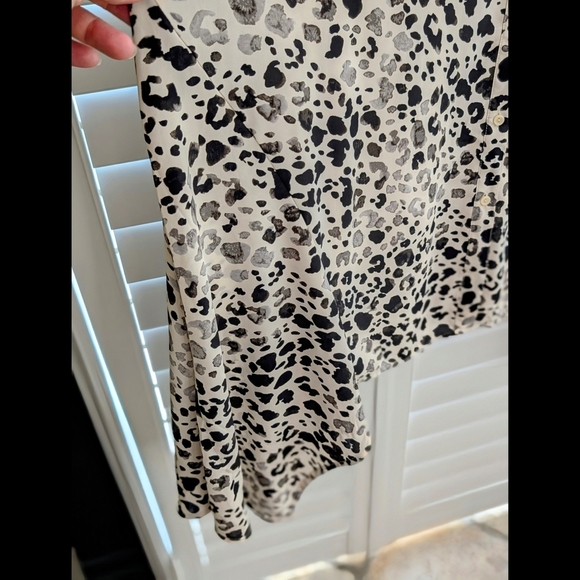 Lane Bryant Maxi Leopard Print Dress With Assymetrical/Slanted Hemline - Picture 4 of 9